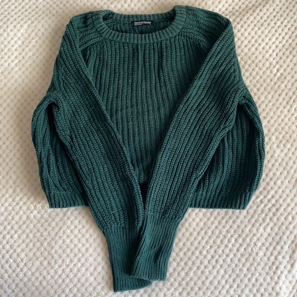 American apparel small green knitted sweater